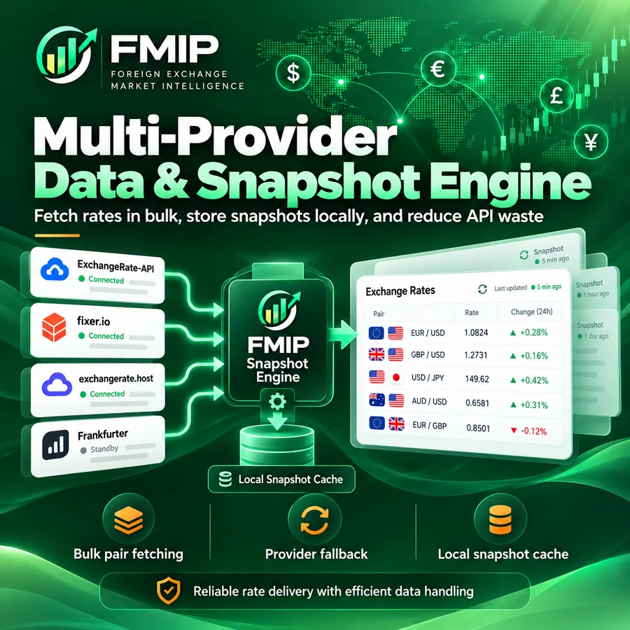 محرك FMIP متعدد مزودي أسعار العملات مع اللقطات المحلية ونظام مزود البيانات البديل